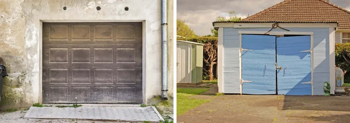 Rotten Steel Garage Door Repair in Rolling Meadows, Illinois